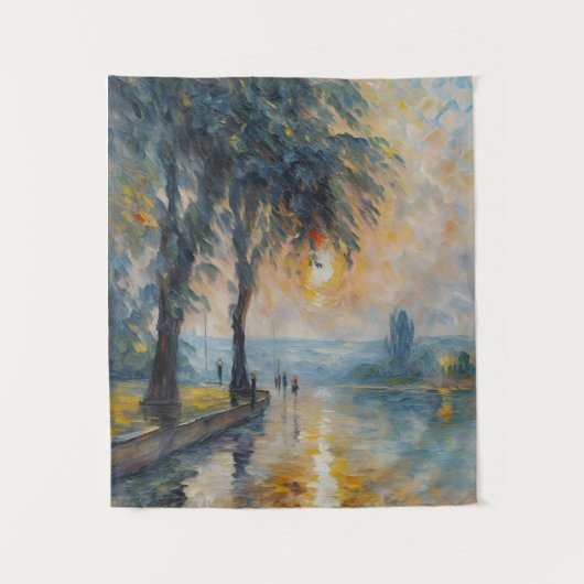 Serene Sunset beroemd gemaakt door Water Impressio Wandkleed (Voorkant)