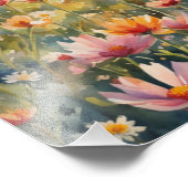 Serene Sunset Bloemveld Foto Afdruk (Hoek)