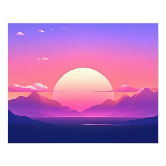 Serene Sunset Dreamscape Foto Afdruk (Voorkant)