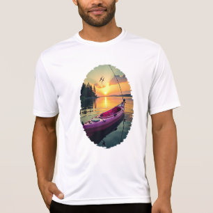 Serene Sunset Kayak: een moment van rust Gevist T-shirt
