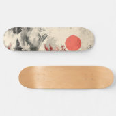 Serene Sunset Over Mount Fuji Persoonlijk Skateboard (Horizontaal)