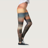 Serene Sunset Print Leggings met hoge taille – Nat (Rechts)