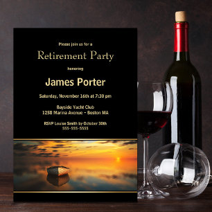 Serene Sunset Retirement Party Kaart