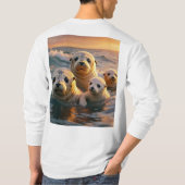 Serene Sunset Seals T-Shirt Design (Achterkant)