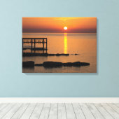 Serene Sunset Stretched Canvas Afdrukken (Insitu (Houten vloer))