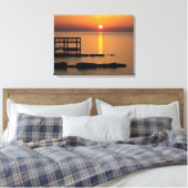 Serene Sunset Stretched Canvas Afdrukken (Insitu (Slaapkamer))