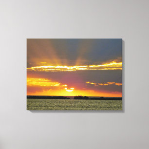 Serene Sunset Wrapped Canvas Print