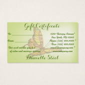 Serene Sunshine  Therapeute Cadeaukaart  Visitekaa Visitekaartjes (Achterkant)