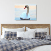 Serene Swan Canvas Afdruk (Insitu (Slaapkamer))