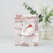 Serene Swan Gives Rabbit a Lift Briefkaart (Staand voorkant)