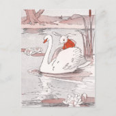 Serene Swan Gives Rabbit a Lift Briefkaart (Voorkant)