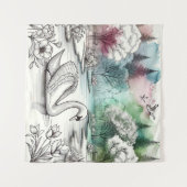 Serene Swan Lake Park 2 Wandkleed (Voorkant (horizontaal))