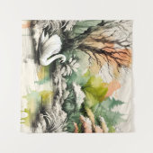 Serene Swan Lake Park Wandkleed (Voorkant (horizontaal))