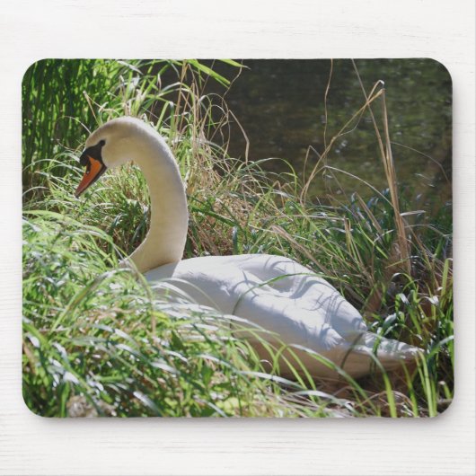 Serene Swan Mousepad Muismat (Voorkant)