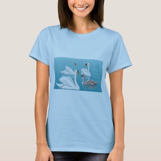Serene Swans: Familie Harmonie T-shirt (Voorkant)