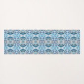 Serene symmetric ice blue abstract pattern yogamat (Achterkant (horizontaal))