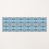 Serene symmetric ice blue abstract pattern yogamat (Voorkant (horizontaal))