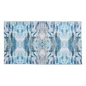 Serene symmetric ice blue L-size abstract pattern Kussensloop (Achterkant)
