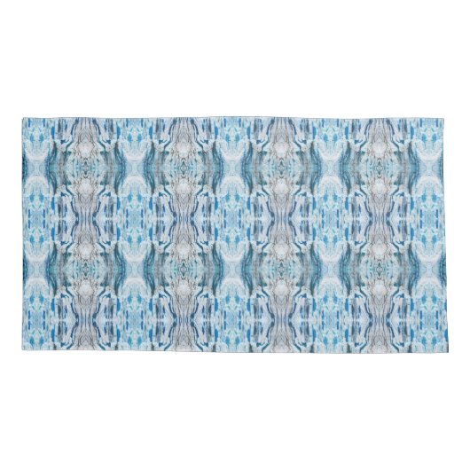 Serene symmetric ice blue S-size abstract pattern Kussensloop (Achterkant)