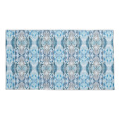 Serene symmetrische ijsblauwe abstracte S-formaat Kussensloop (Achterkant)