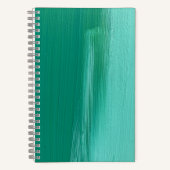 Serene Teal Abstracte Kunst Oceaangolven Notitieboek (Voorkant)
