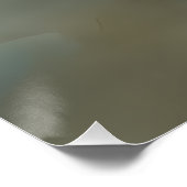 Serene Teal Blue Abstract Waves Ethereal Landscape Perfect Poster (Hoek)