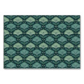 Serene Teal Botanical Leaf Border Kaart (Achterkant)
