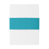 Serene Teal Calligraphy -> Serene Turquoise Callig Uitnodigingen Wikkel (Achterkant Voorbeeld)