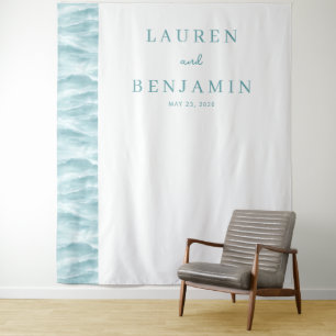 Serene Teal Golf Minimalistisch Wandkleed