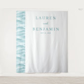 Serene Teal Golf Minimalistisch Wandkleed (Voorkant)