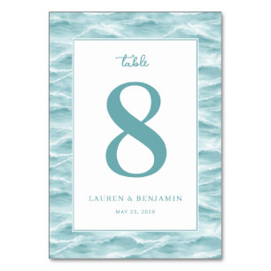 Serene Teal Golf Tafelkaart Kaart