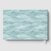 Serene Teal Golfbewegingen Gastenboek (Achterkant)