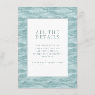 Serene Teal Golfbewegingen Informatiekaartje