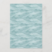 Serene Teal Golfbewegingen Informatiekaartje (Achterkant)