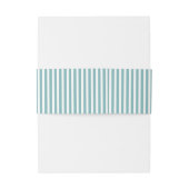 Serene Teal Strepen Uitnodigingen Wikkel (Achterkant Voorbeeld)