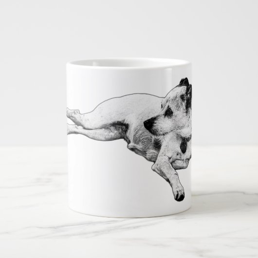 serene terriërmoment grote koffiekop (Voorkant)
