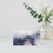 Serene Therapist Mist Trees Watercolor Visitekaartje (Staand voorkant)