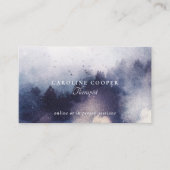 Serene Therapist Mist Trees Watercolor Visitekaartje (Voorkant)