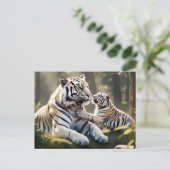 Serene Tiger Forest Postcard – Elegant Wildlife Briefkaart (Staand voorkant)