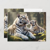 Serene Tiger Forest Postcard – Elegant Wildlife Briefkaart (Voorkant / Achterkant)