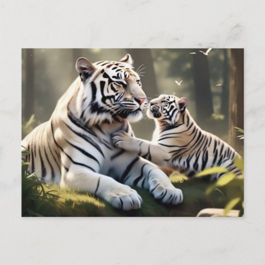 Serene Tiger Forest Postcard – Elegant Wildlife Briefkaart (Voorkant)