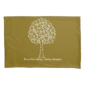 Serene Tree Pillow - 'Adem diep, slaap dieper Kussensloop (Voorkant)