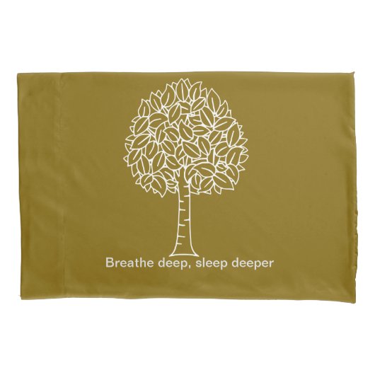 Serene Tree Pillow - 'Adem diep, slaap dieper Kussensloop (Voorkant)