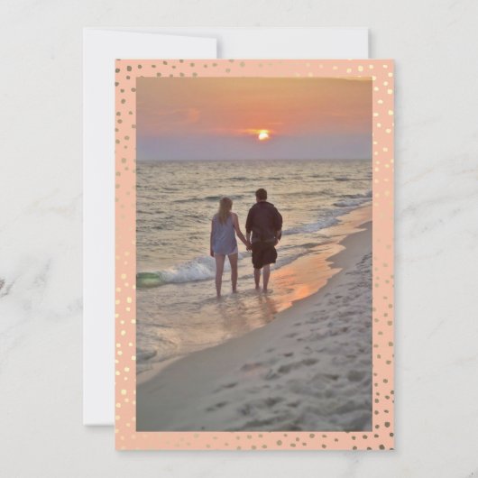 Serene Tropical Beach Save the Date Photo (Achterkant)