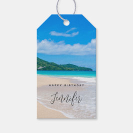Serene Tropical Destination Schilderachtig Beach B Cadeaulabel