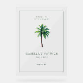 Serene Tropical Palm Tree Acryl Bord (Voorkant)