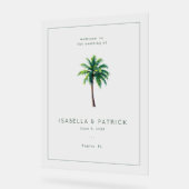 Serene Tropical Palm Tree Acryl Bord (Hoek)