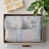 Serene Tropische Strandparadijs Tissuepapier (Geschenk)