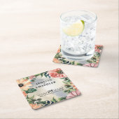 Serene Tuin Krans: Pastel Bloemige Elegantie Kartonnen Onderzetters (Insitu)