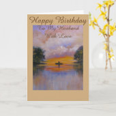 Serene Uitzicht, Verjaardag wenskaart voor man Kaart (Gele Bloem)